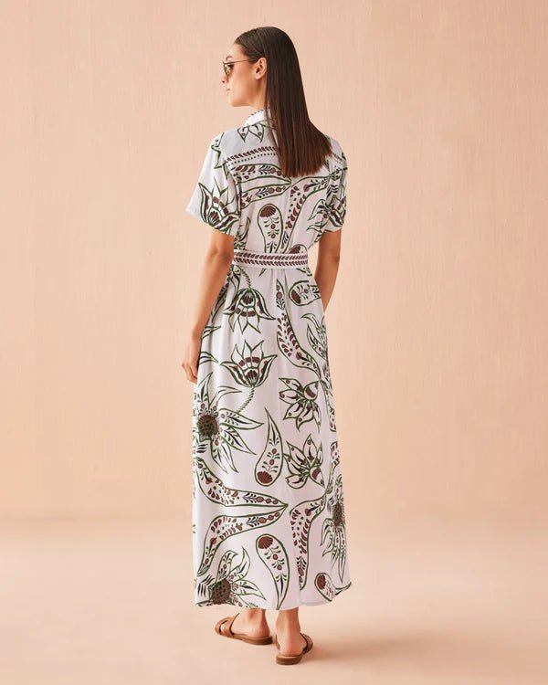 Omika Amira Shirt Dress - Diya Powder - SPARROW