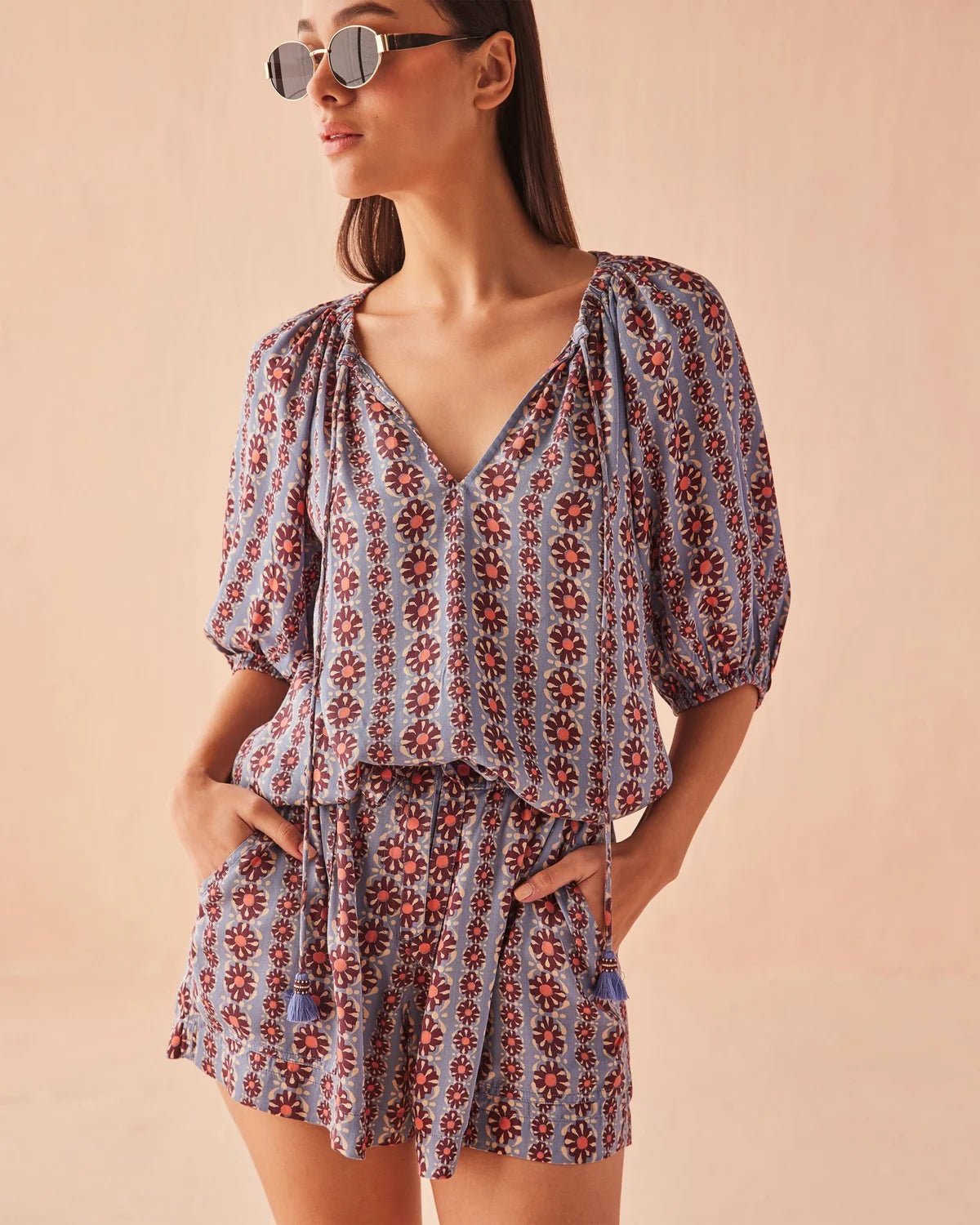 Omika Asha Shorts - Omari Hibiscus - SPARROW