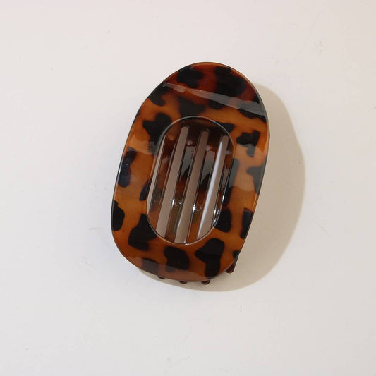 Oval Hair Clip - Leopard - SPARROW