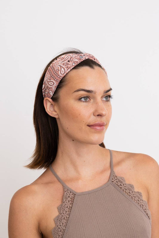 Paisley Headband - Dusty Rose - SPARROW