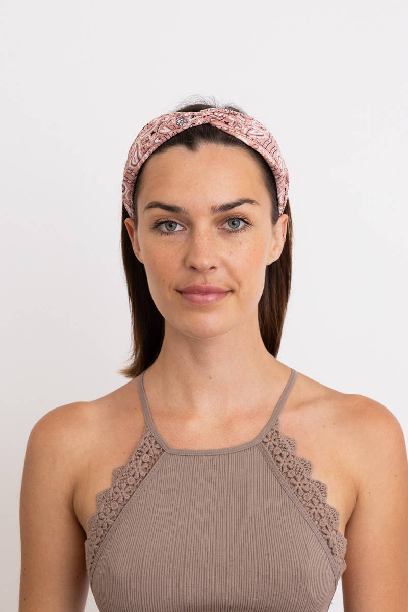 Paisley Headband - Dusty Rose - SPARROW