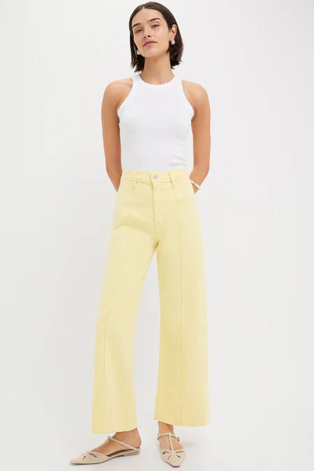 Penny Ankle Pintuck High Rise Wide Leg - Buttercup - SPARROW