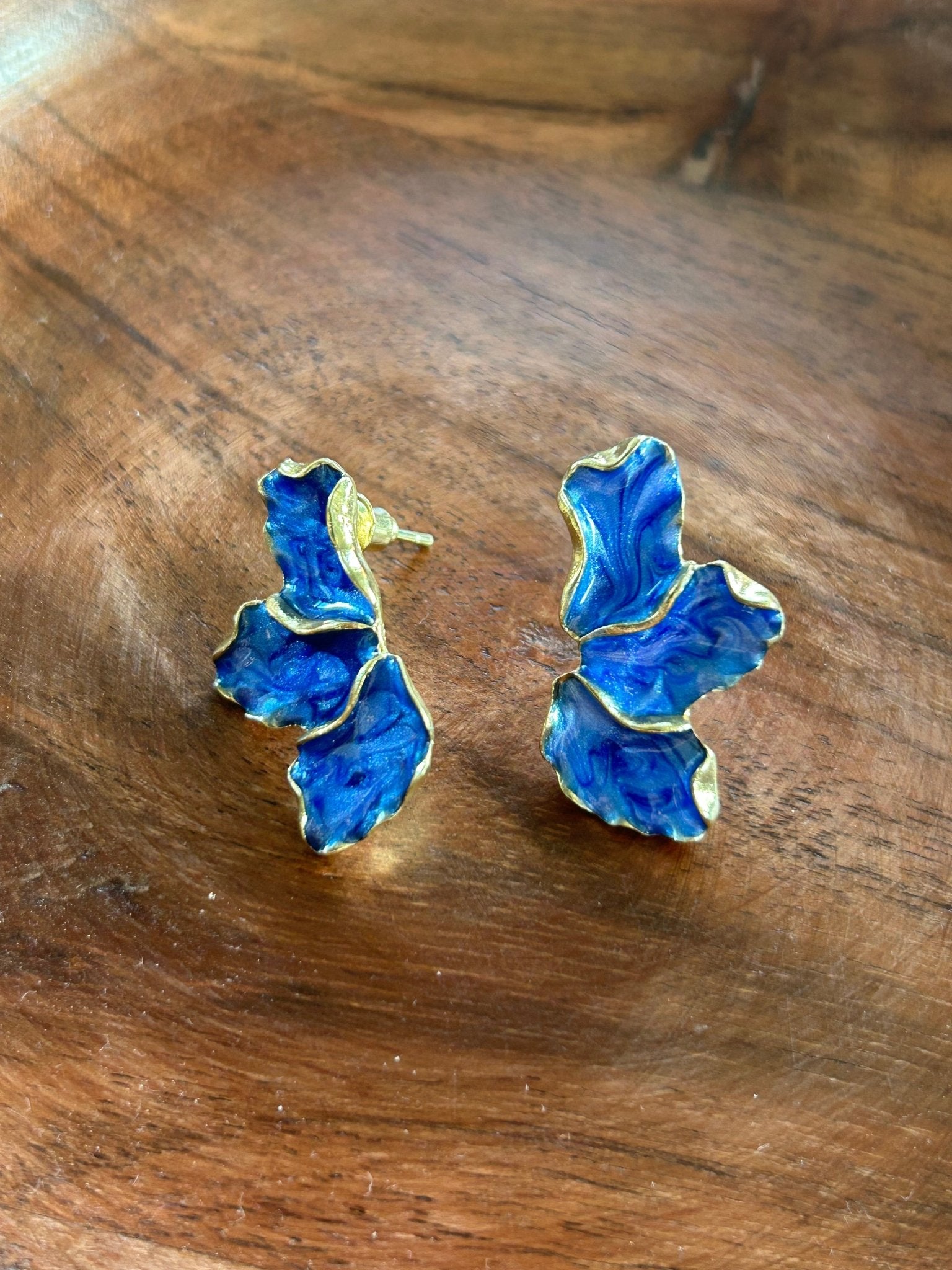 Petal Earrings - Blue - SPARROW