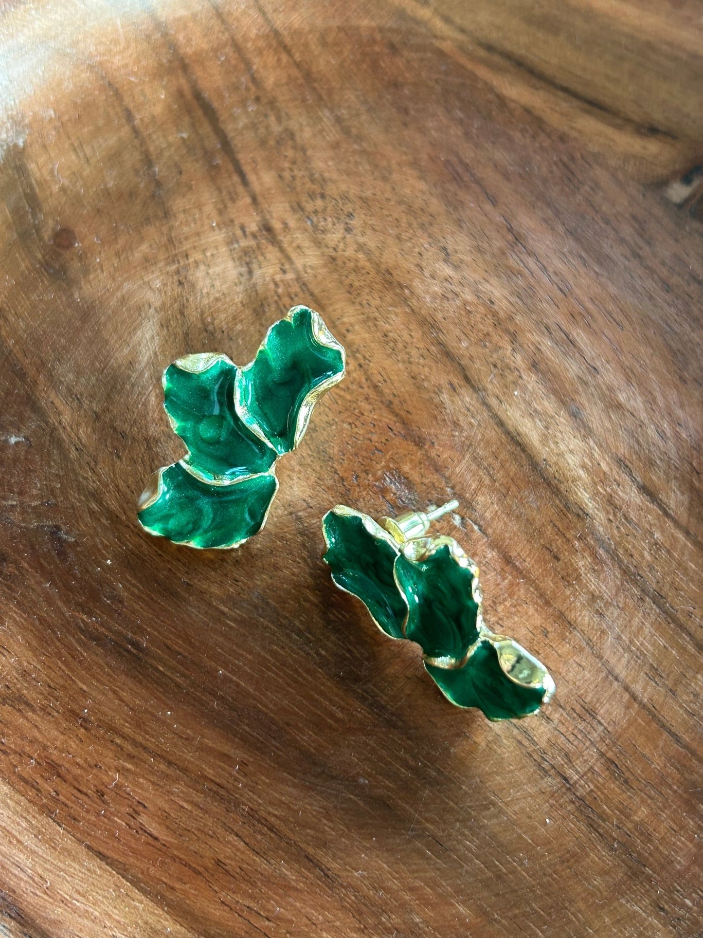 Petal Earrings - Green - SPARROW