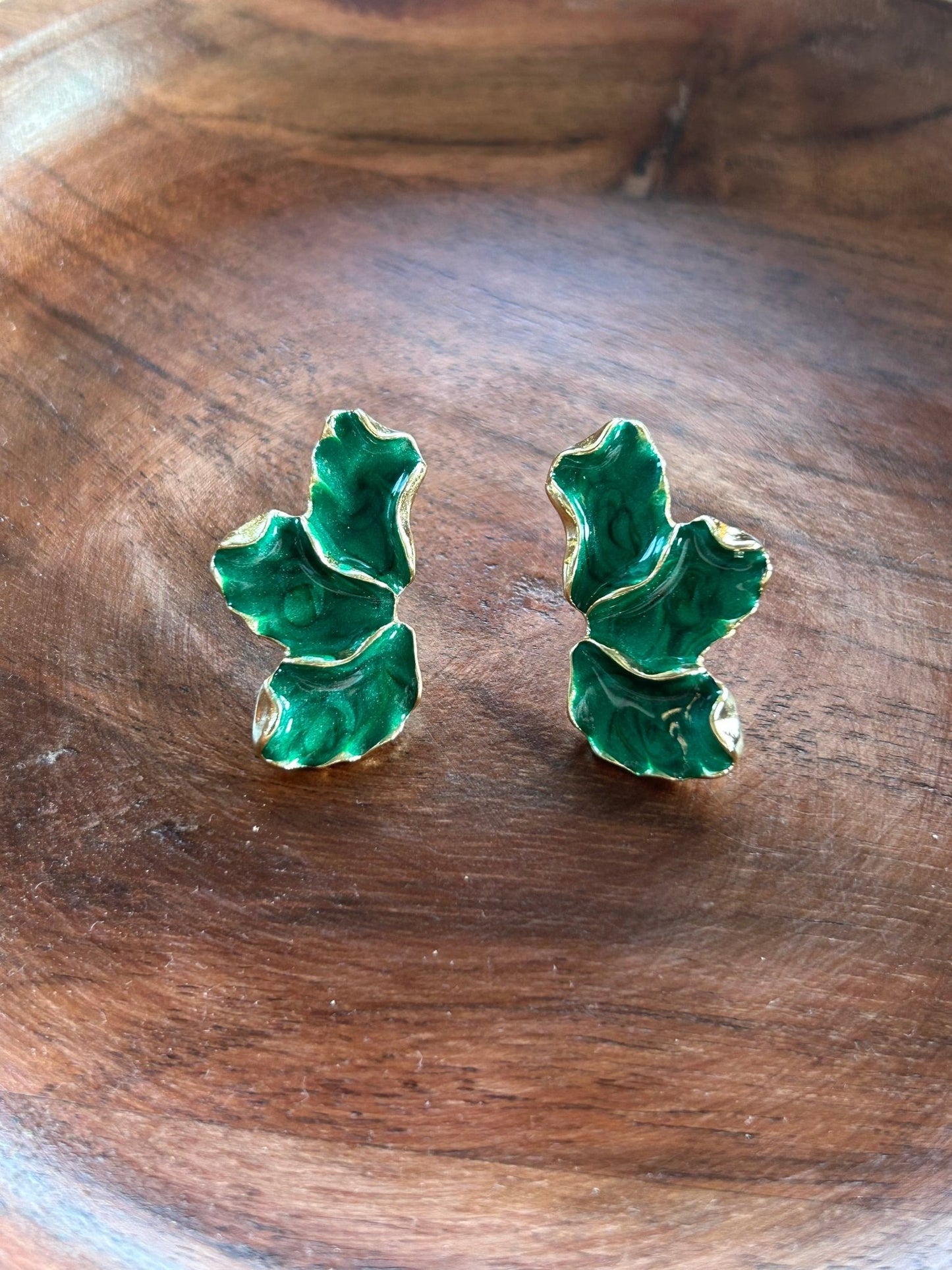 Petal Earrings - Green - SPARROW