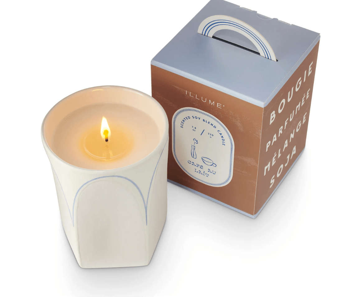 Petit Boxed Ceramic Candle - Cafe Au Lait - SPARROW