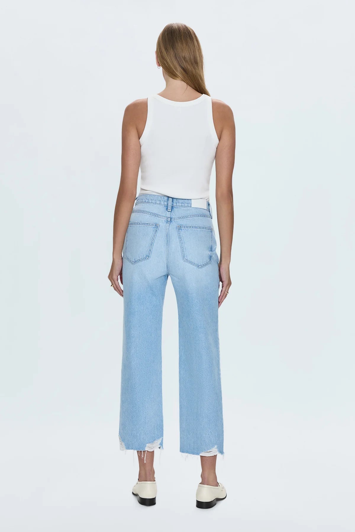 Pistola Cassie Crop Super High Rise Straight Crop Jean - Leisure Vintage - SPARROW