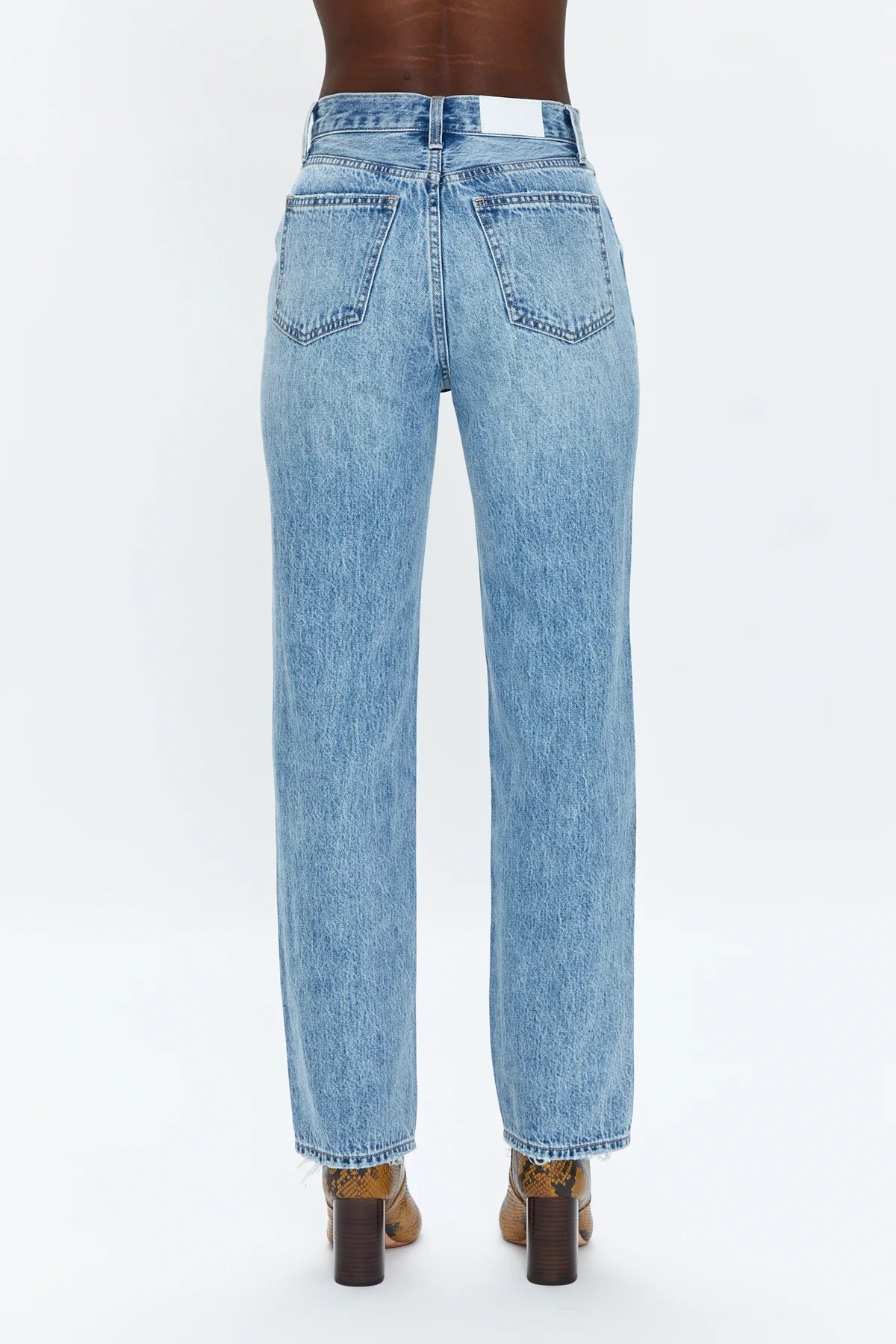 Pistola Cassie Super High Rise Straight Denim - SPARROW