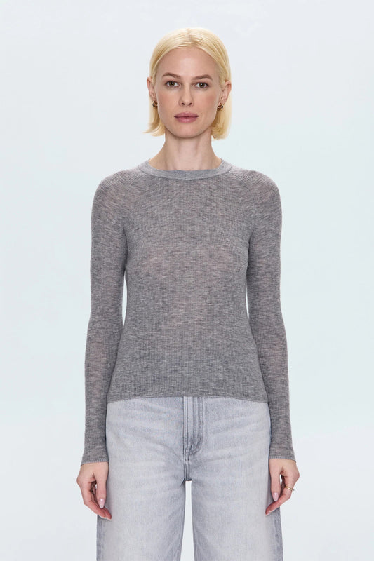 Pistola Juno Feather Weight Sweater - Heather Charcoal - SPARROW