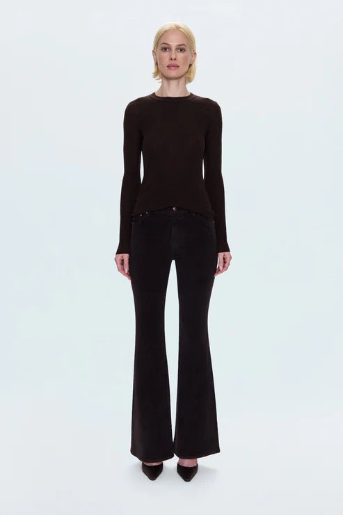 Pistola Kinsley Mid Rise Ultra Flare Pant - Mocha - SPARROW