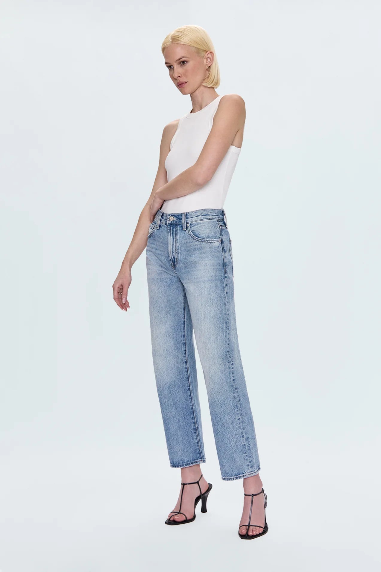 Pistola Lexi Ankle Mid - Rise Straight Leg Jeans - Bowie - SPARROW