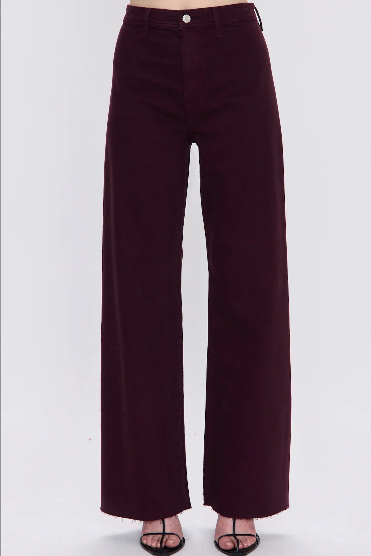 Pistola Penny High Rise Wide Leg - Claret - SPARROW