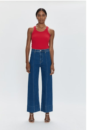 Pistola Penny Pintuck Ankle Jeans - SPARROW