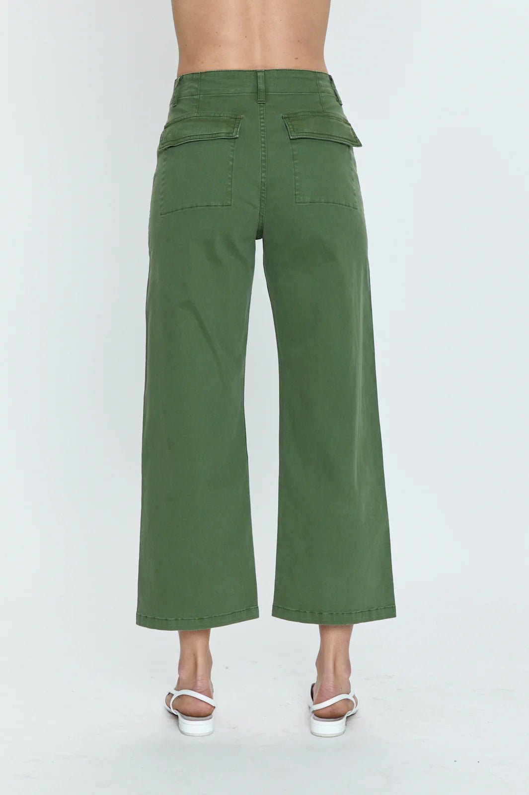 Pistola Sophia Wide Leg Utility Ankle - Basil - SPARROW