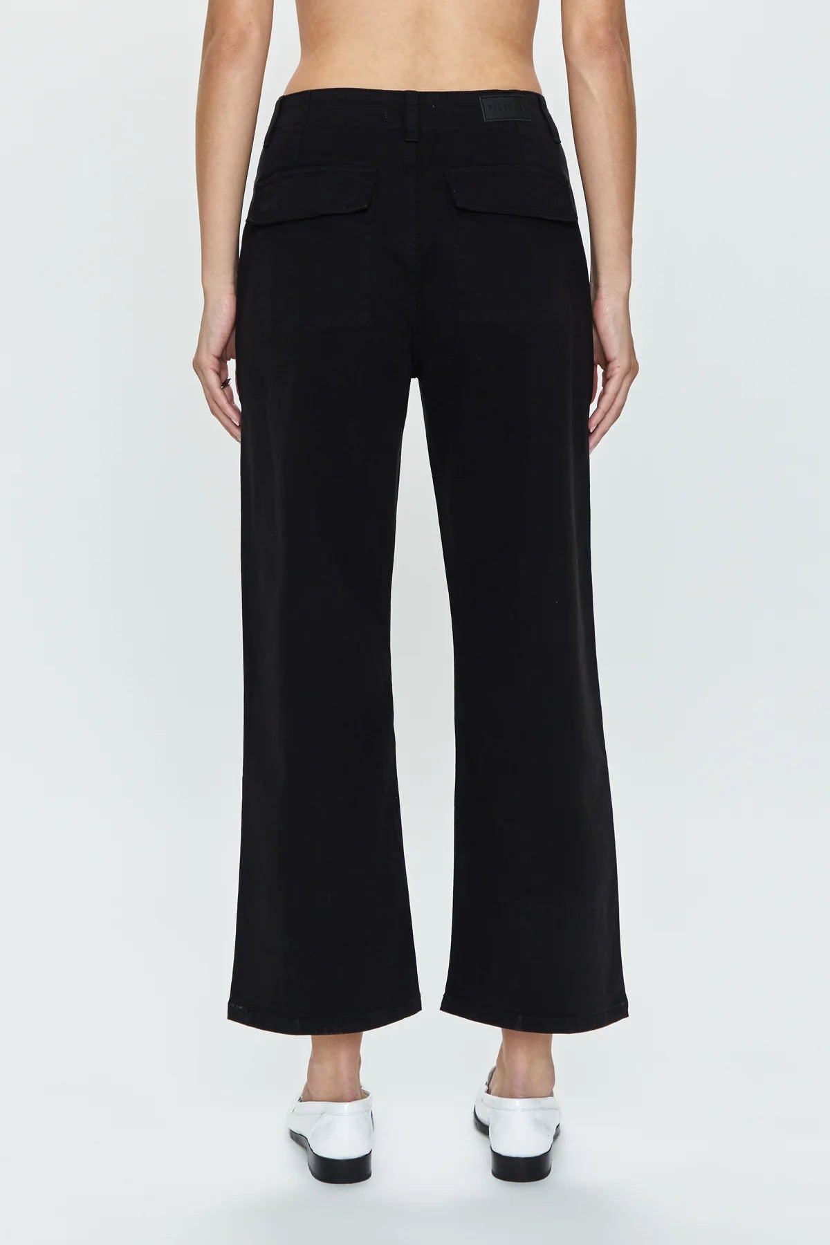 Pistola Sophia Wide Leg Utility Ankle - Black - SPARROW