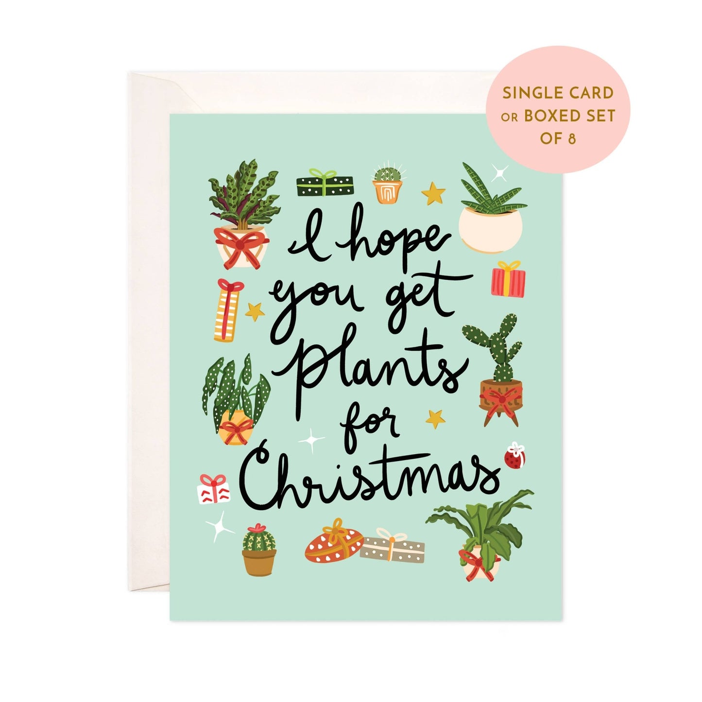 Plants for Xmas Greeting Card - Plant Shop Christmas Card - SPARROW