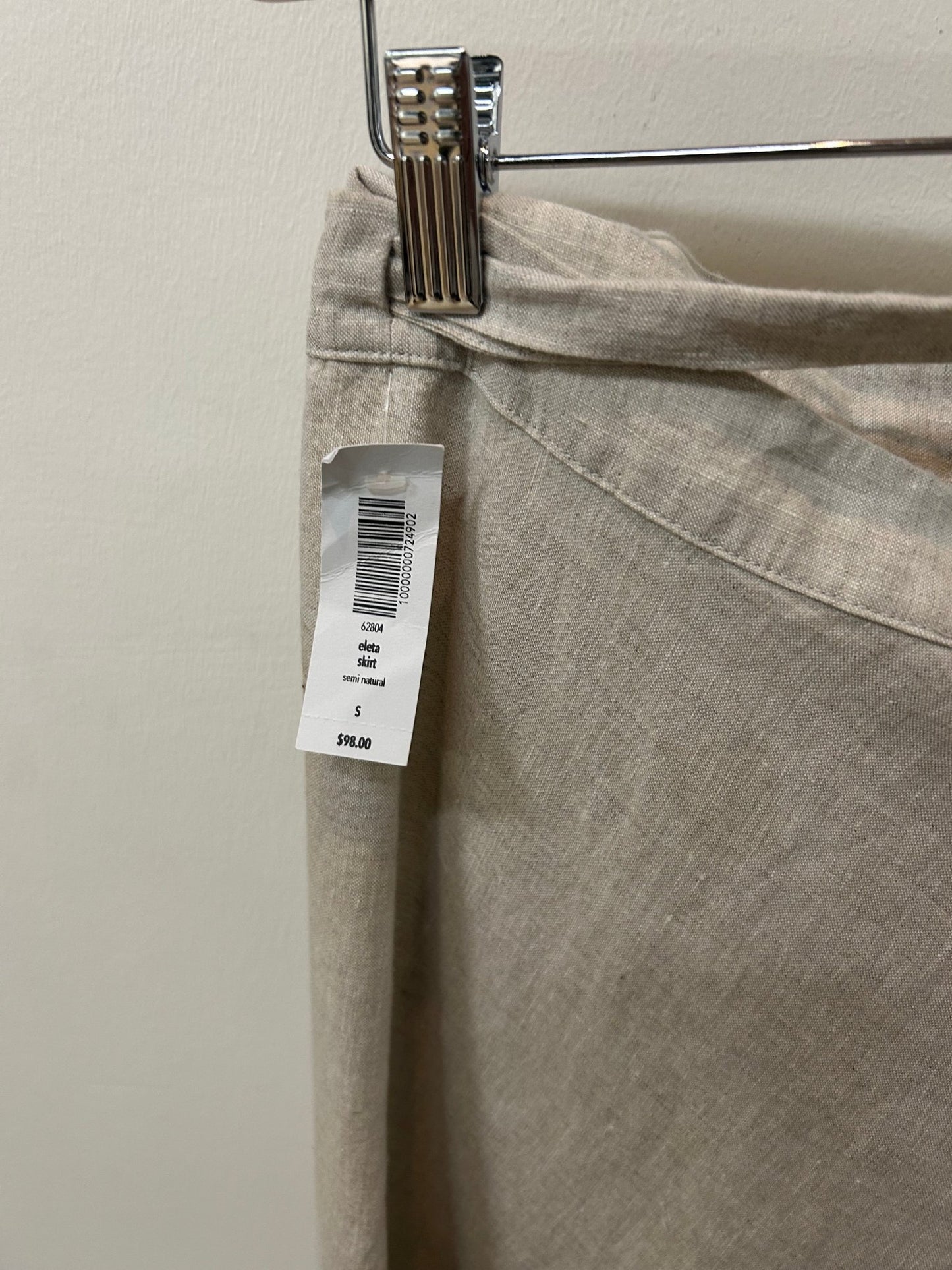 Pre loved 100% linen wrap skirt size small - SPARROW
