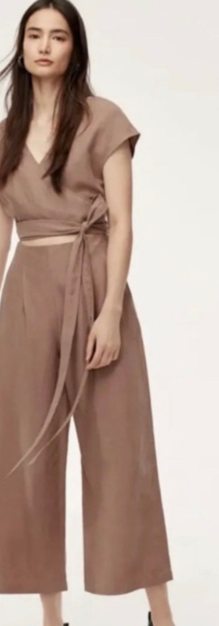 Pre loved linen jumpsuit size 6 - SPARROW