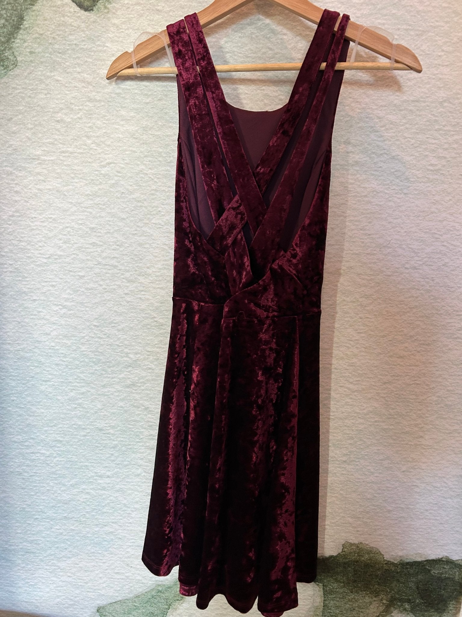 Preloved Altard State Velvet Mini Dress - SPARROW