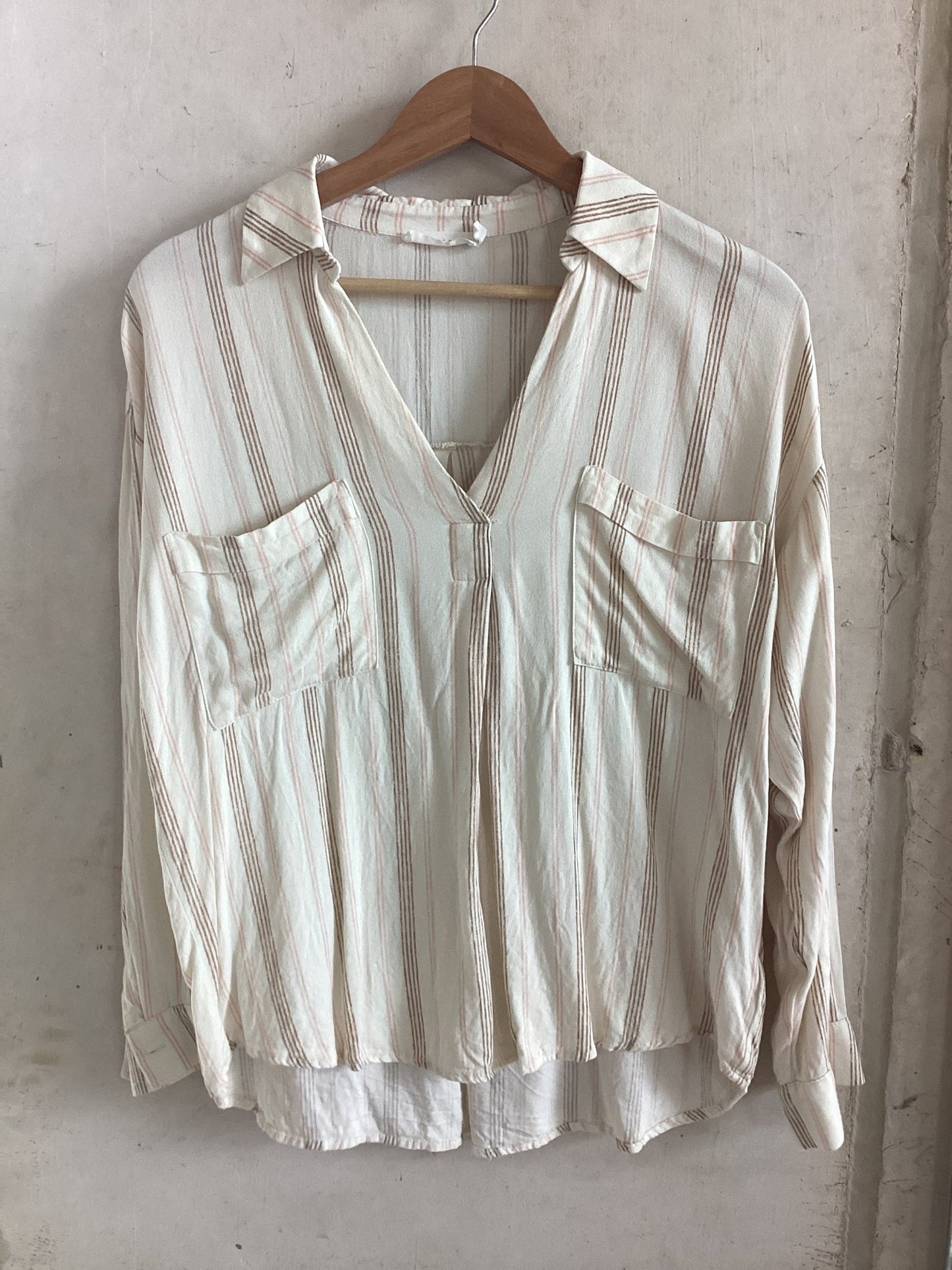Preloved Lush Collared Blouse - SPARROW