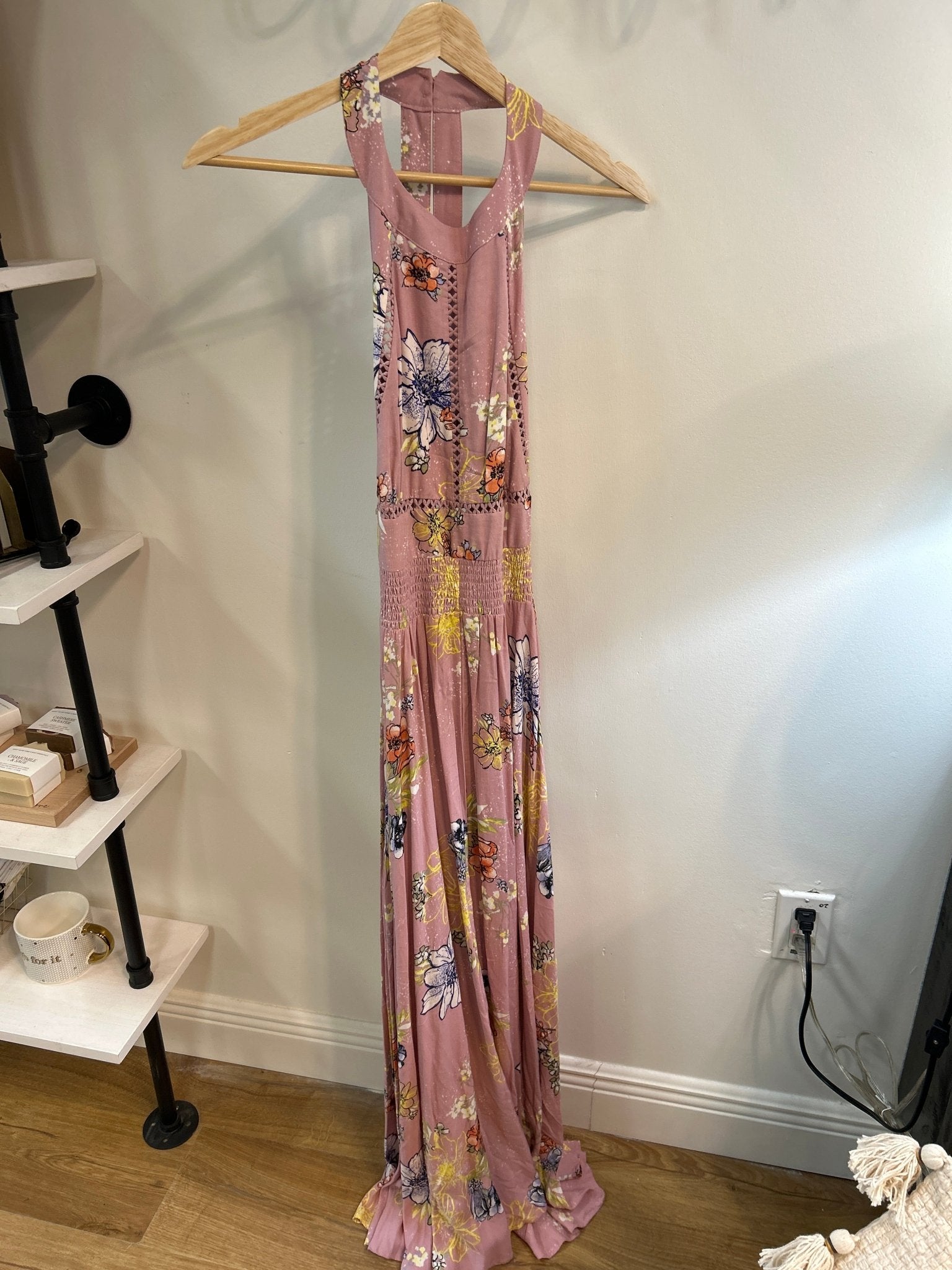 Preloved Pink Floral Long Dress - SPARROW