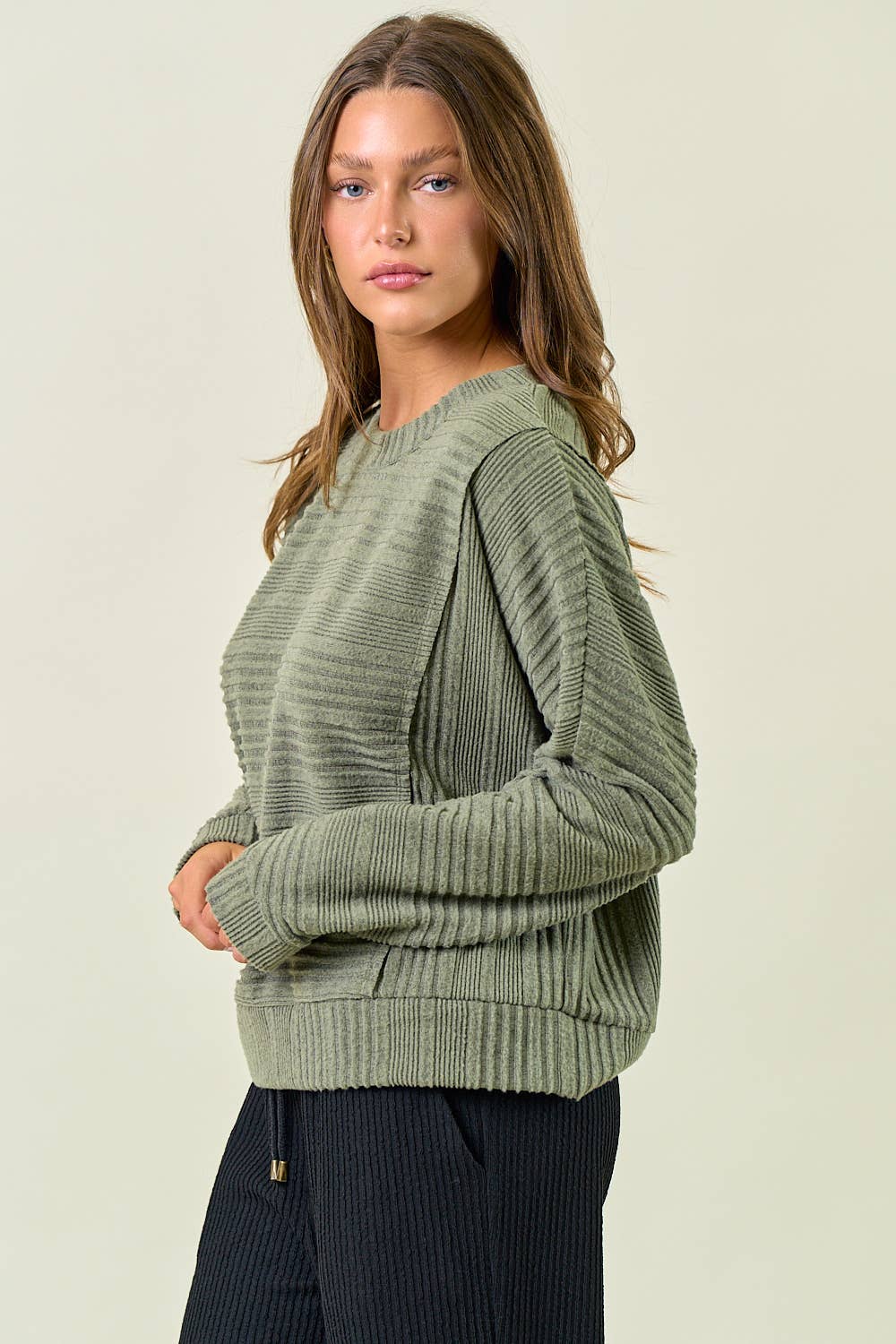 Quinn Longsleeve Top - Teal - SPARROW