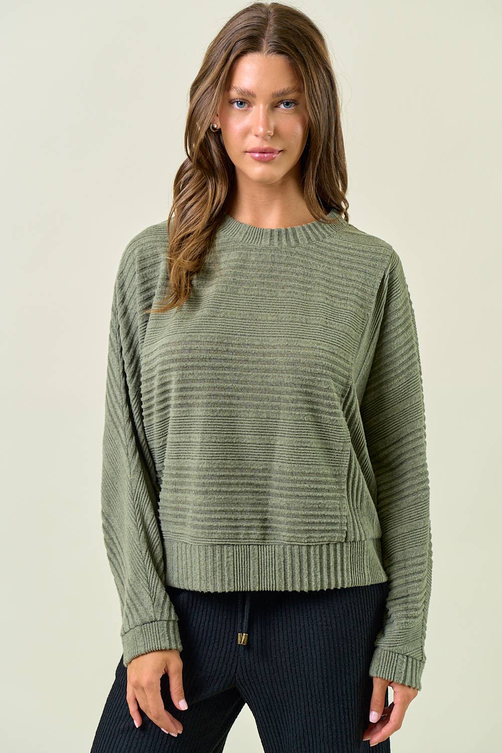 Quinn Longsleeve Top - Teal - SPARROW