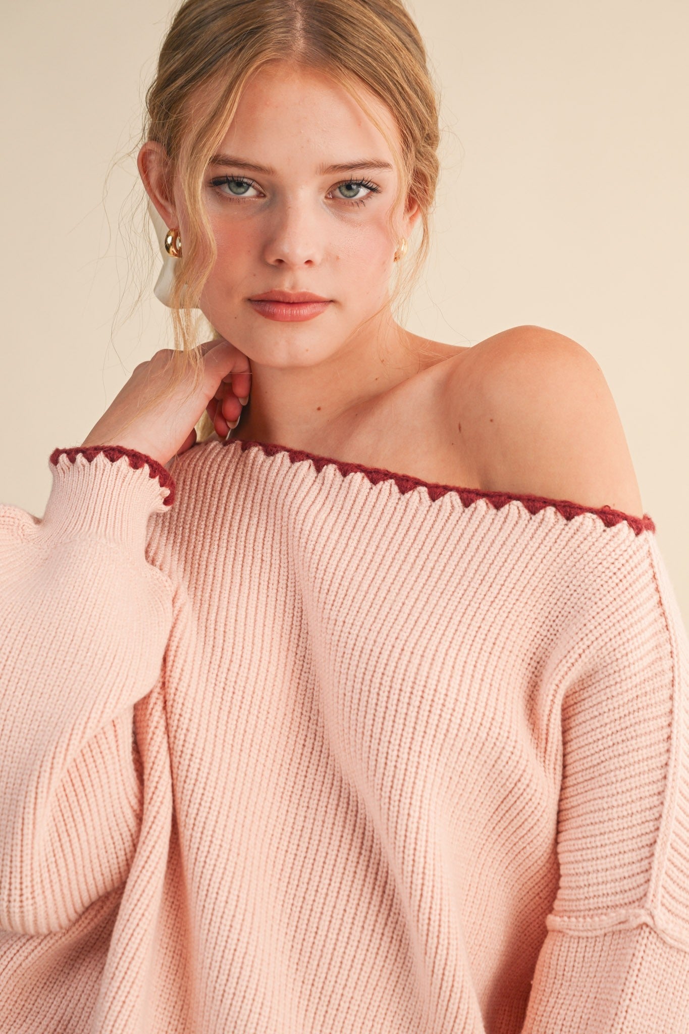 Rachel Sweater - Pink Burgundy - SPARROW