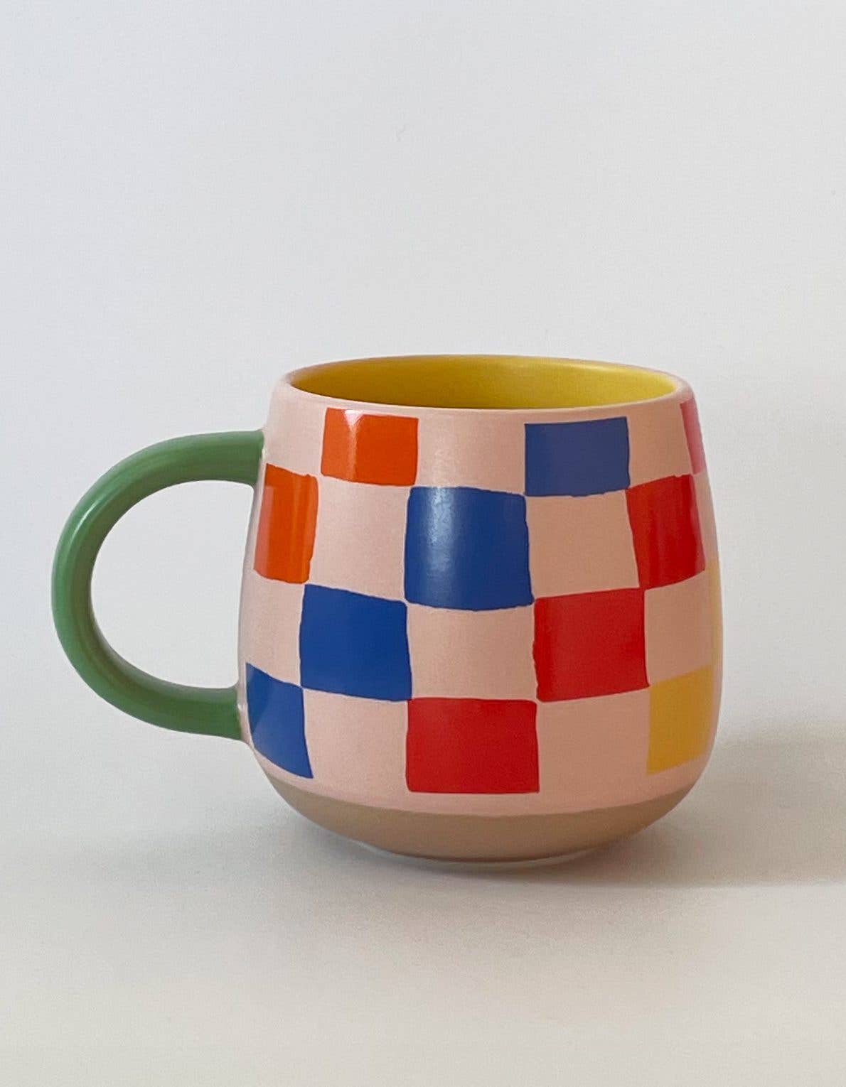 Rainbow Checks Ceramic Mug - SPARROW