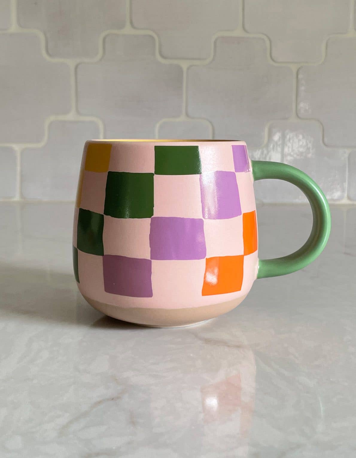 Rainbow Checks Ceramic Mug - SPARROW