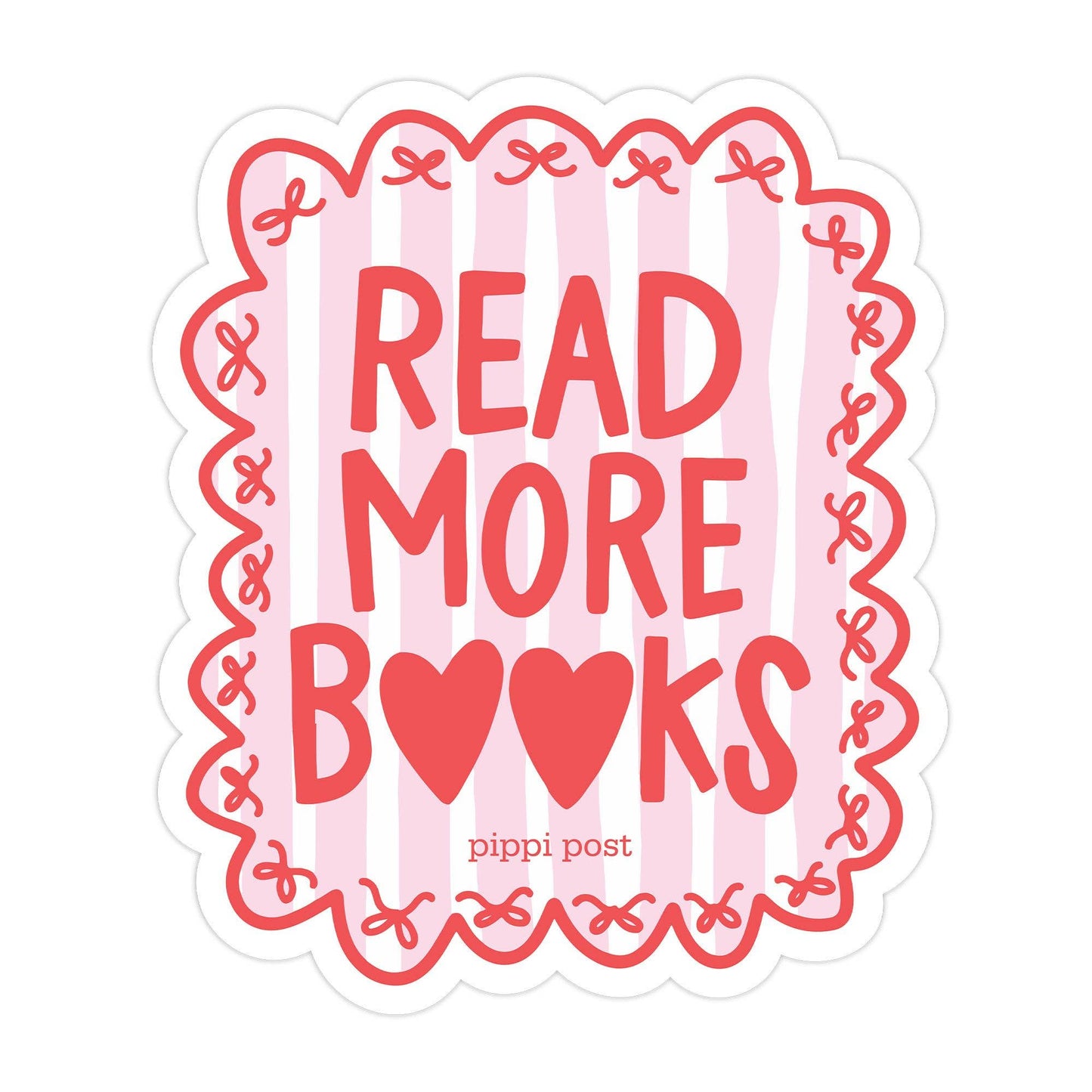 Read More Books Bows & Hearts Decal Sticker - SPARROW