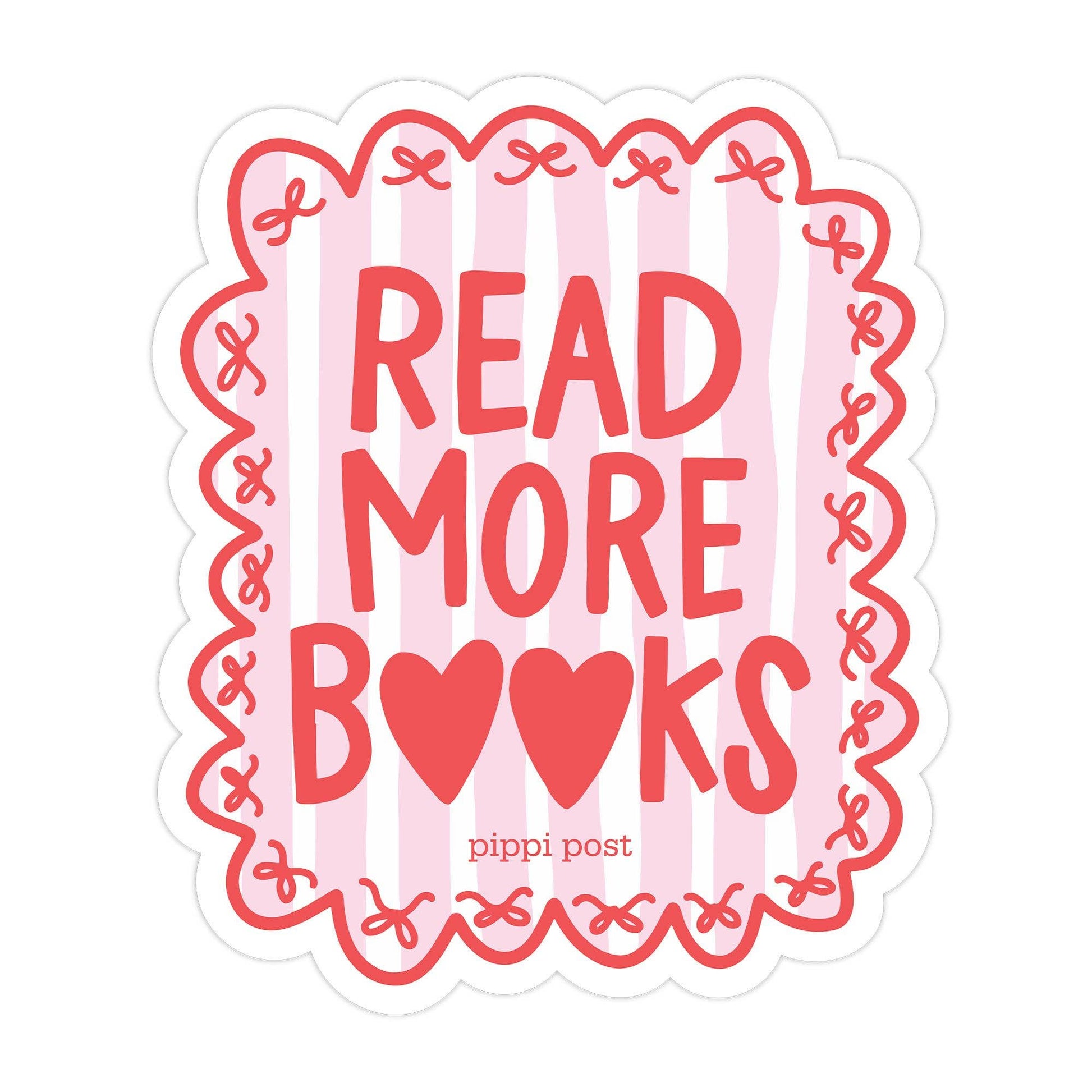 Read More Books Bows & Hearts Decal Sticker - SPARROW