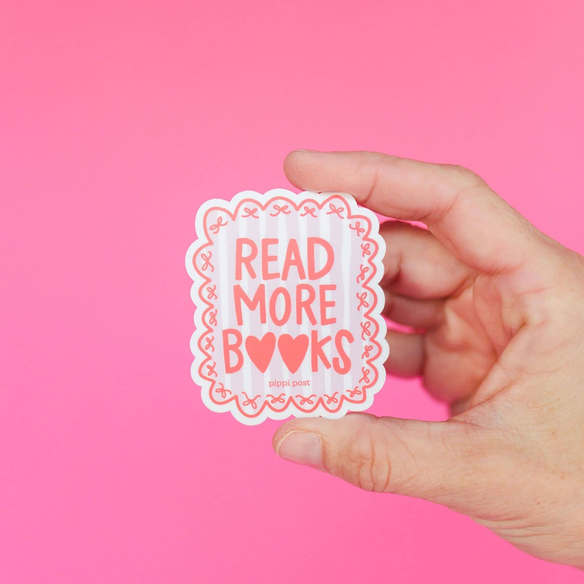 Read More Books Bows & Hearts Decal Sticker - SPARROW