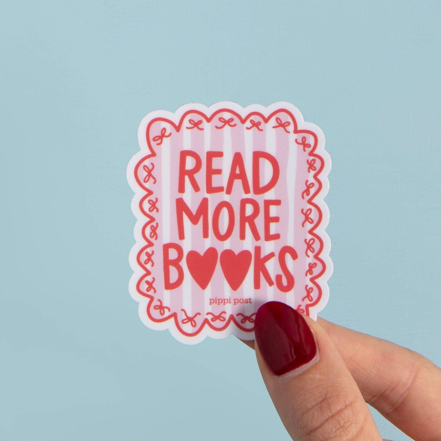 Read More Books Bows & Hearts Decal Sticker - SPARROW