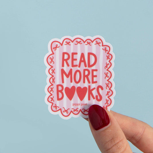 Read More Books Bows & Hearts Decal Sticker - SPARROW