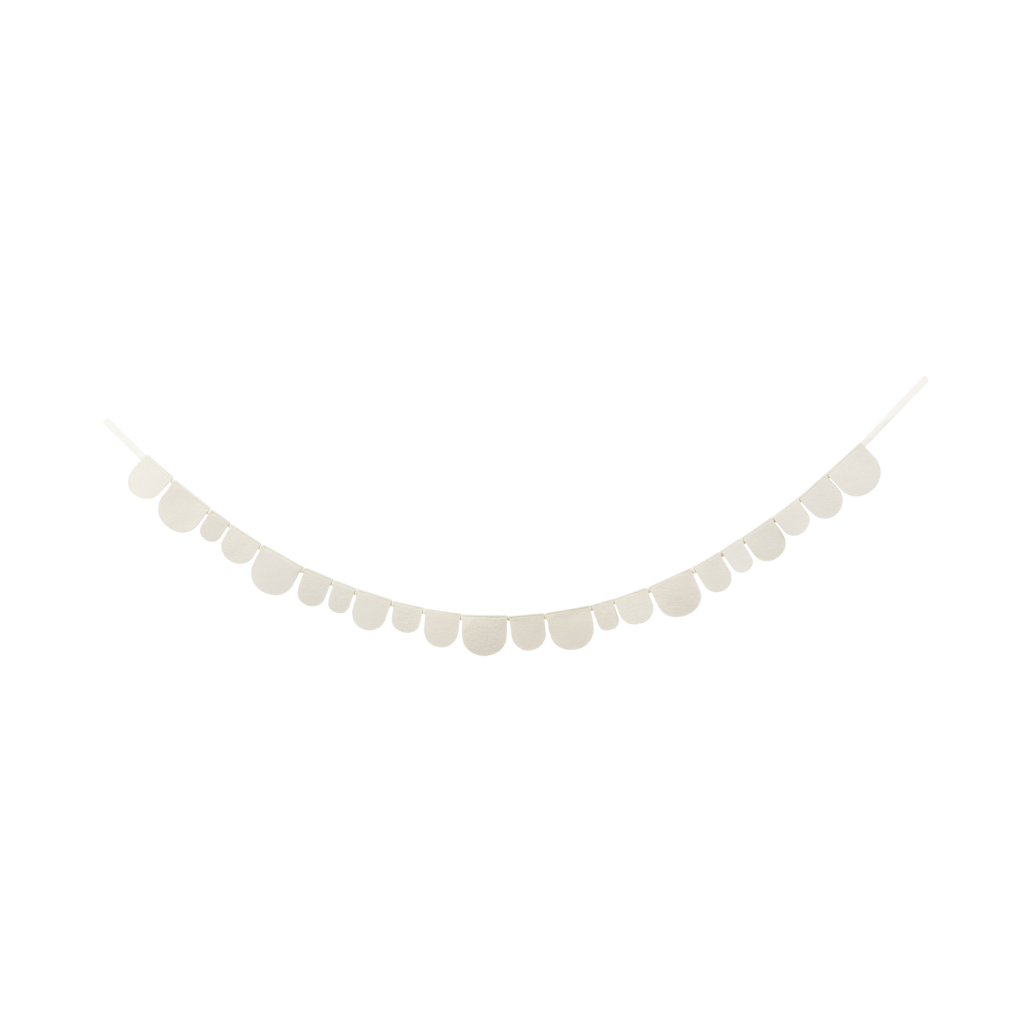 Red and Cream Scalloped Felt Banner Set - SPARROW