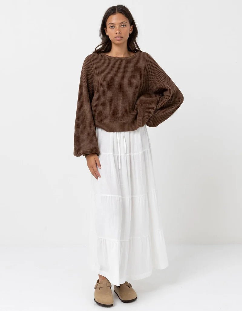 Rhythm Classic Knit Jumper - Brown - SPARROW