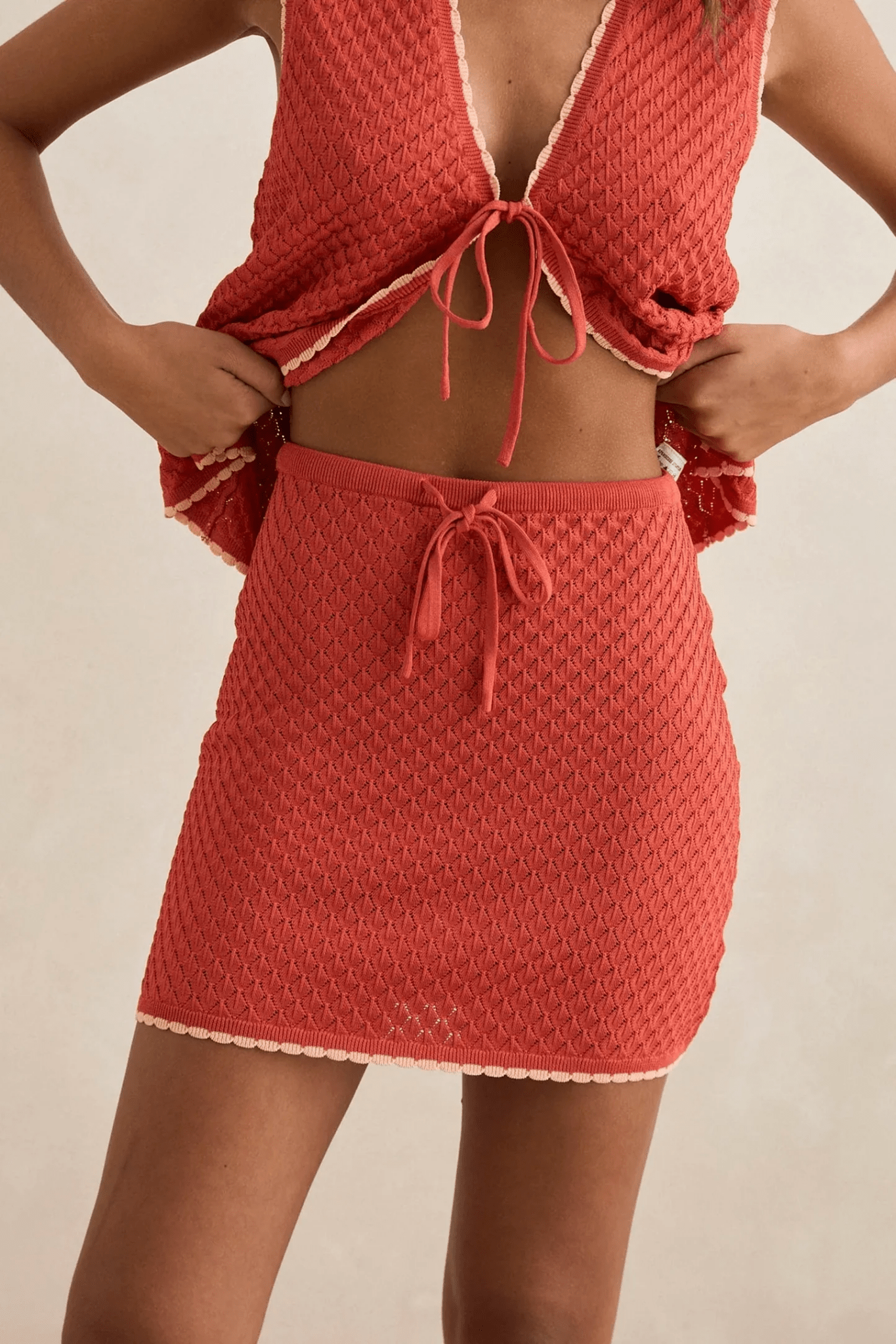 Rhythm. Gigi Knit Mini Skirt - SPARROW