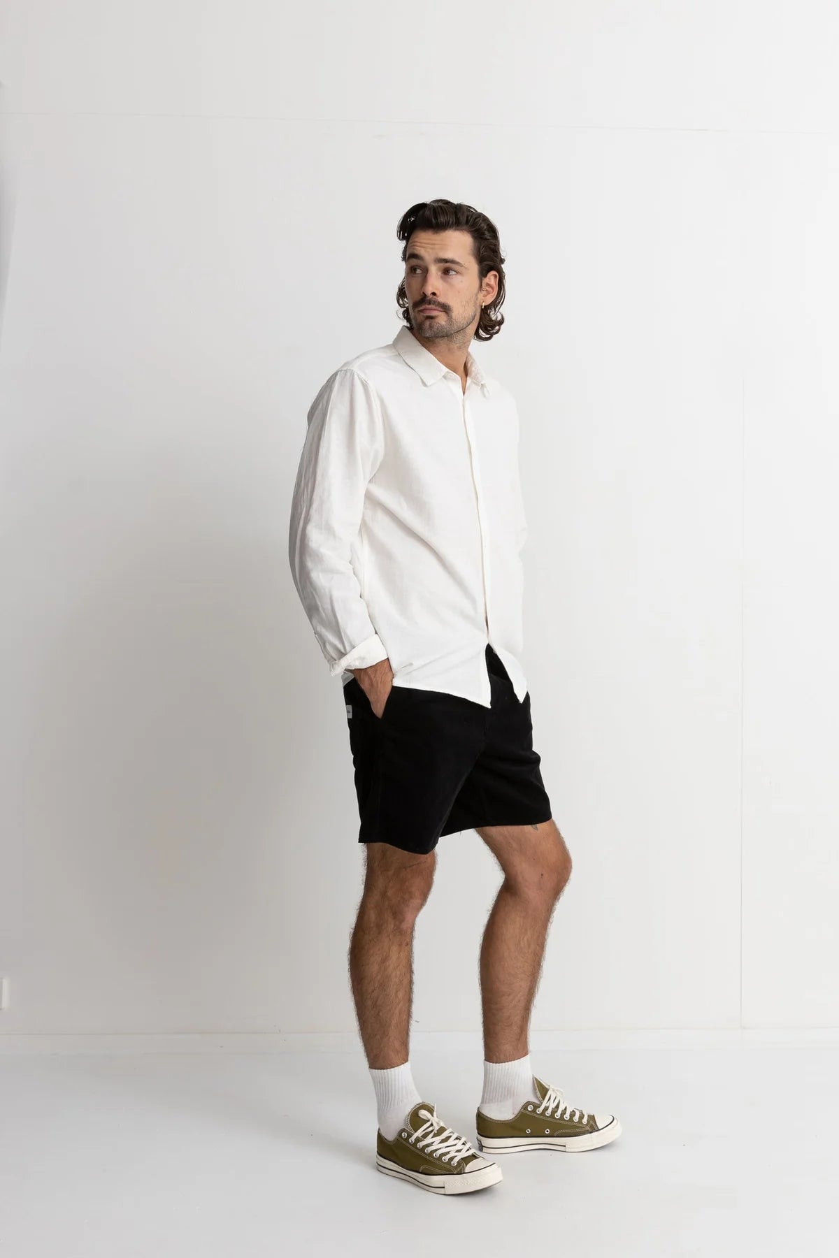 Rhythm. Men’s Classic Cord Jam - Vintage Black - SPARROW