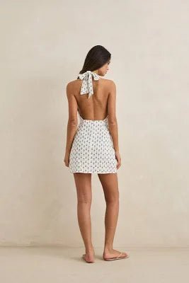 Rhythm. Seacliff Halter Mini Dress - SPARROW