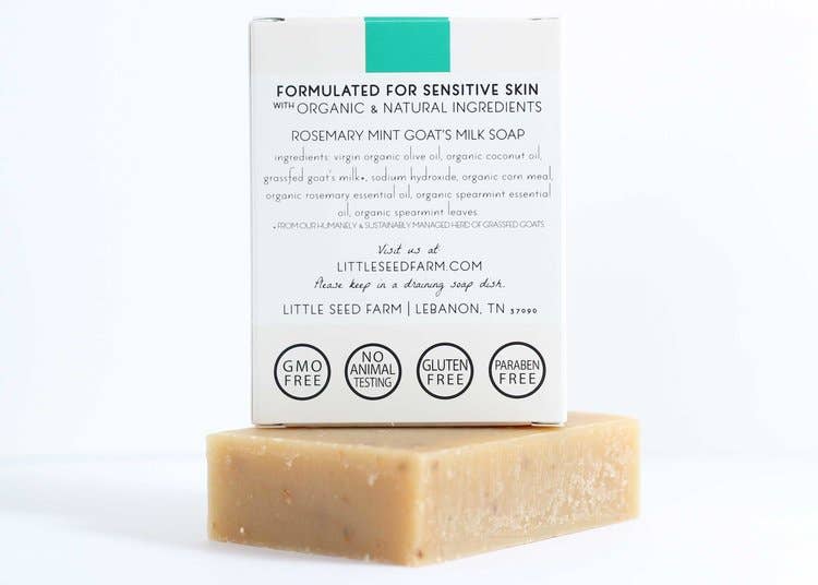 Rosemary Mint Bar Soap - Exfoliating & Energizing - SPARROW