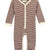 Rust Stripe Snap Long Romper - SPARROW