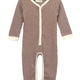 Rust Stripe Snap Long Romper - SPARROW