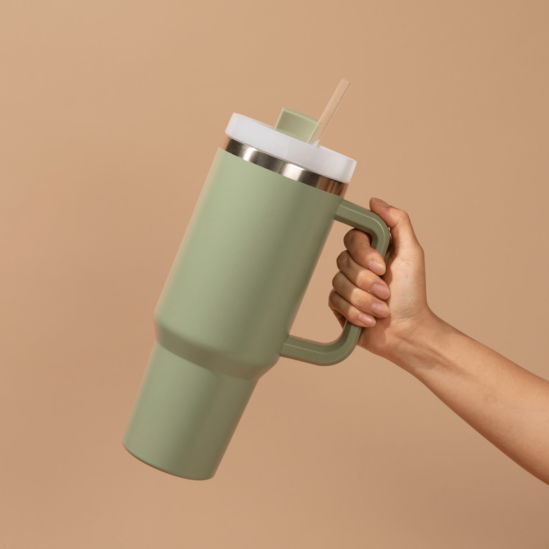 Sage Green 40 oz Travel Tumbler - SPARROW