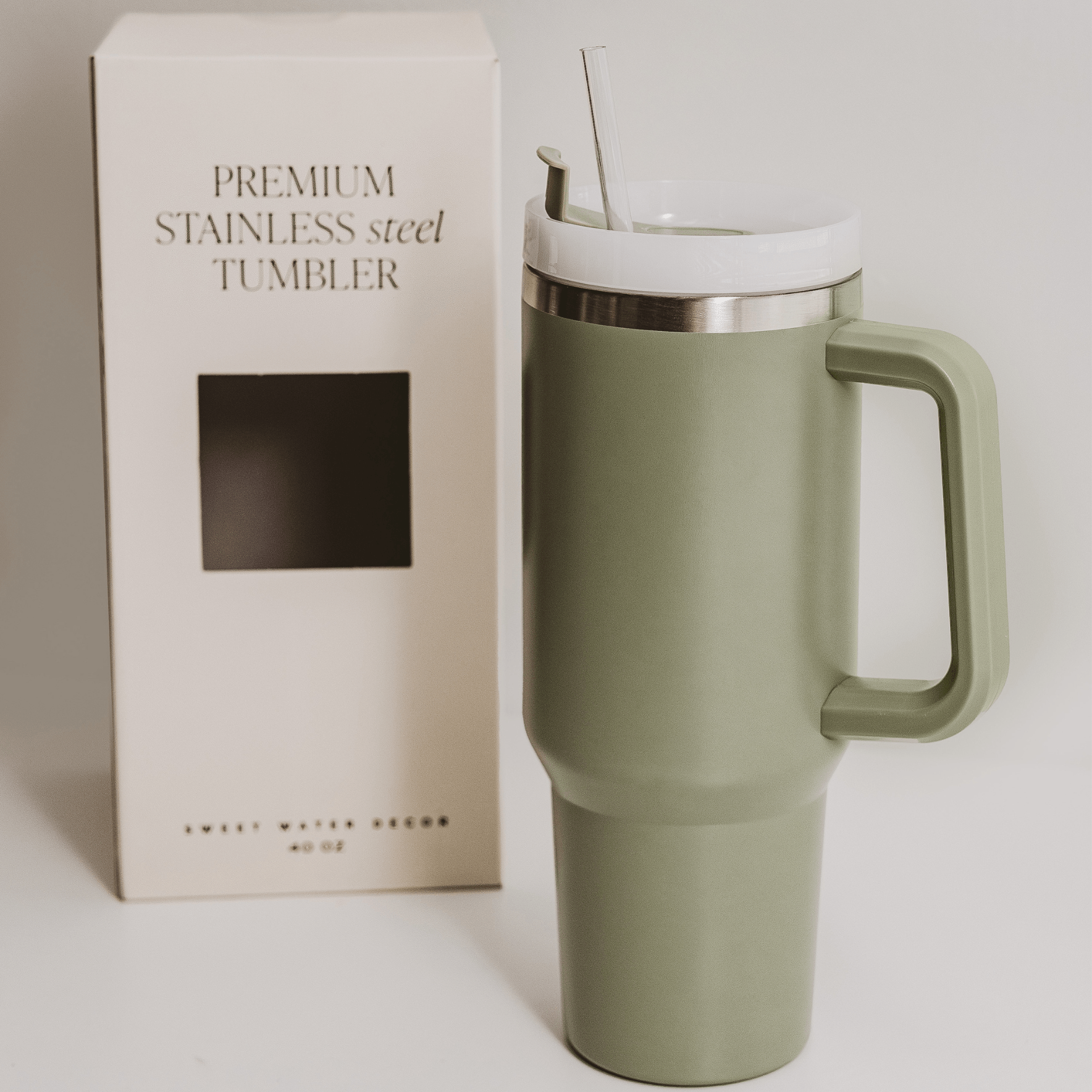 Sage Green 40 oz Travel Tumbler - SPARROW