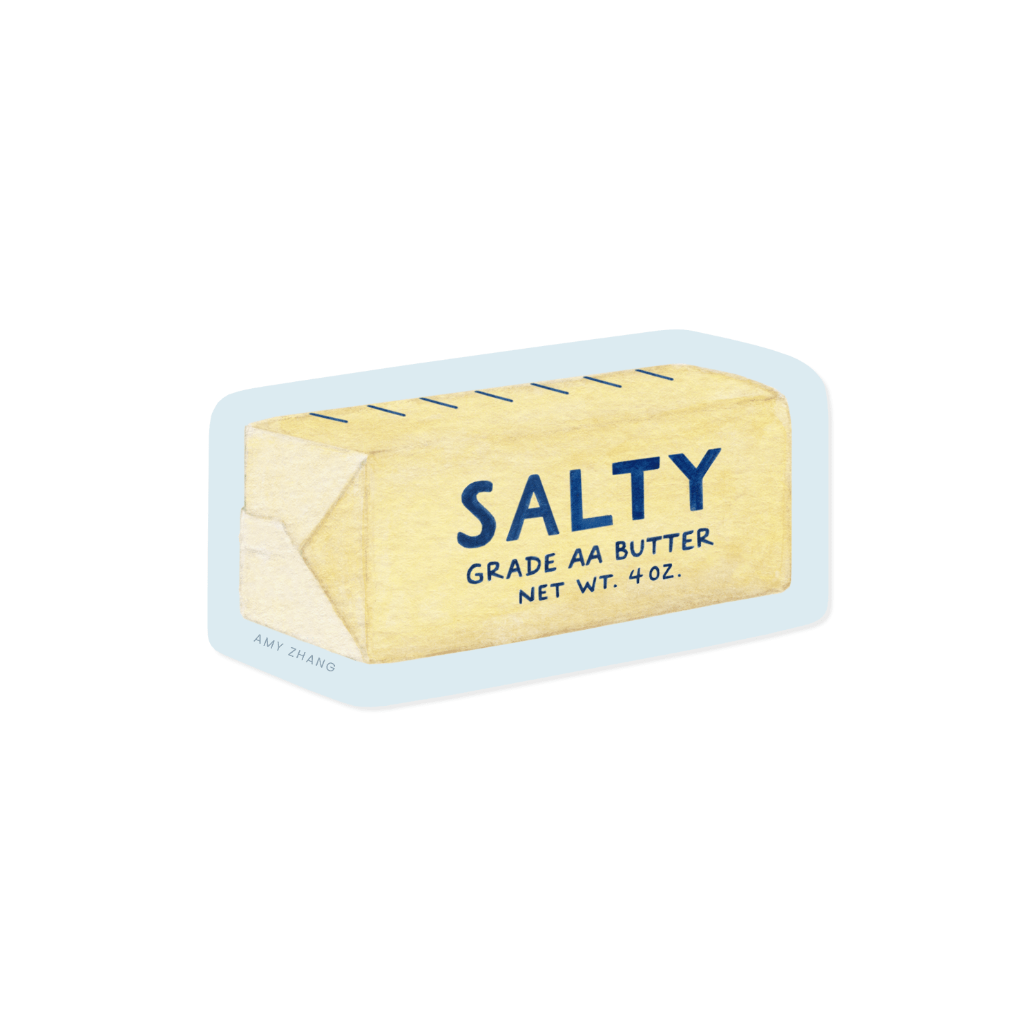 Salty Butter Stick — Sassy Food Pun Vinyl Sticker - SPARROW