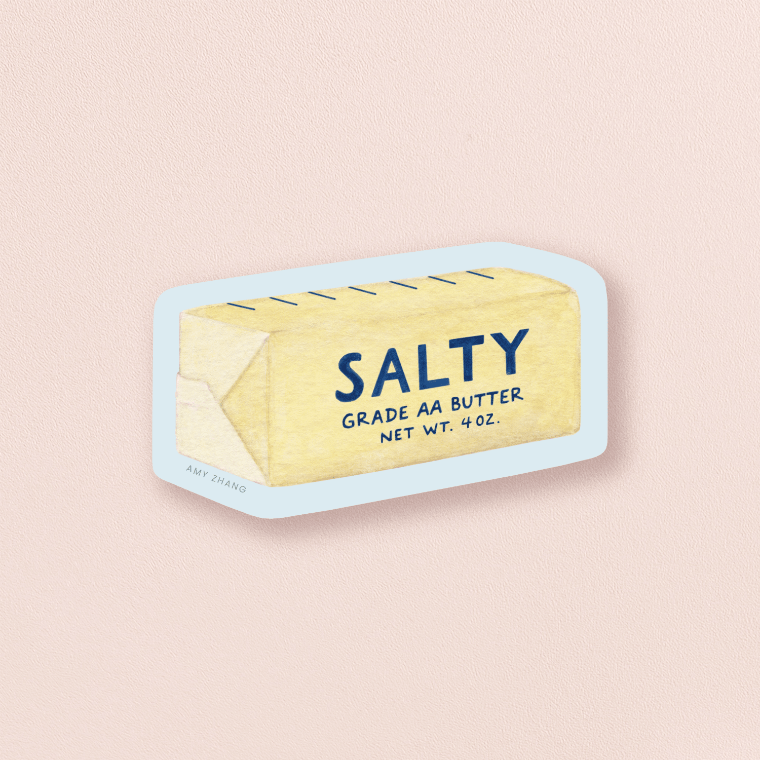 Salty Butter Stick — Sassy Food Pun Vinyl Sticker - SPARROW