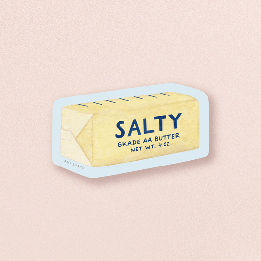 Salty Butter Stick — Sassy Food Pun Vinyl Sticker - SPARROW