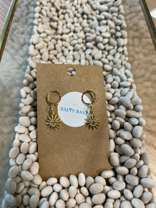 Salty Rayz Sun Earrings 18 KGP - SPARROW