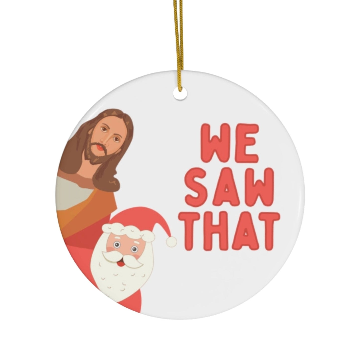Santa Jesus Christmas Ornament - SPARROW
